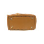 Cartera bombonera de cuero con monograma Camel