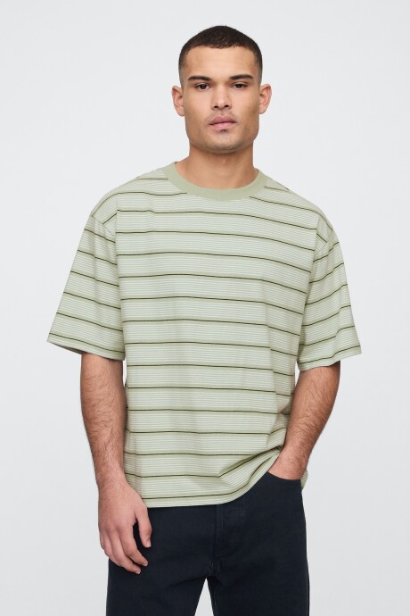 Remera A Rayas Ultra Soft Hombre Desert Sage