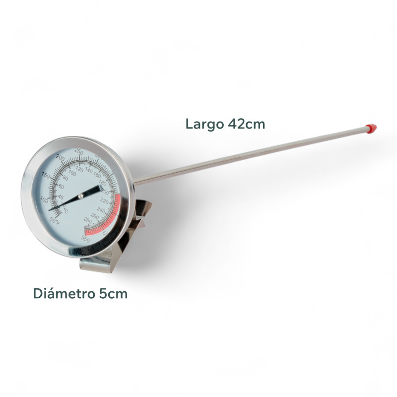 Termometro Cocina Acero Inoxidable de Precisión 2°C sonda 40cm Sin Color