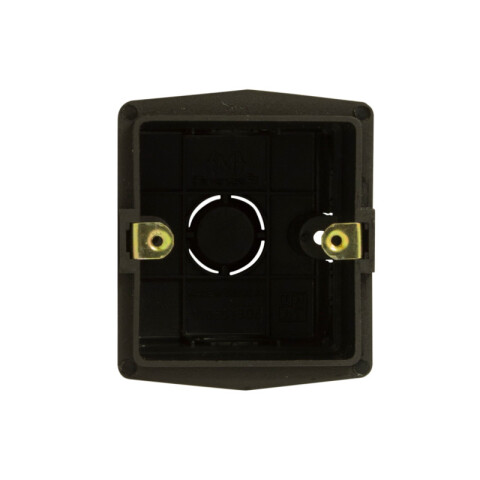 Caja brazo de embutir con grampa metálica, negra C10302