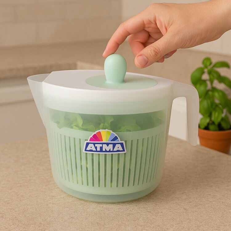 SECADOR CENTRIFUGADOR DE VEGETALES ATMA 4 LITROS SECADOR CENTRIFUGADOR DE VEGETALES ATMA 4 LITROS