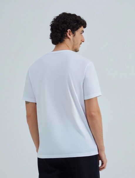 CAMISETA CON ESTAMPA MODELO REGULAR BLANCO