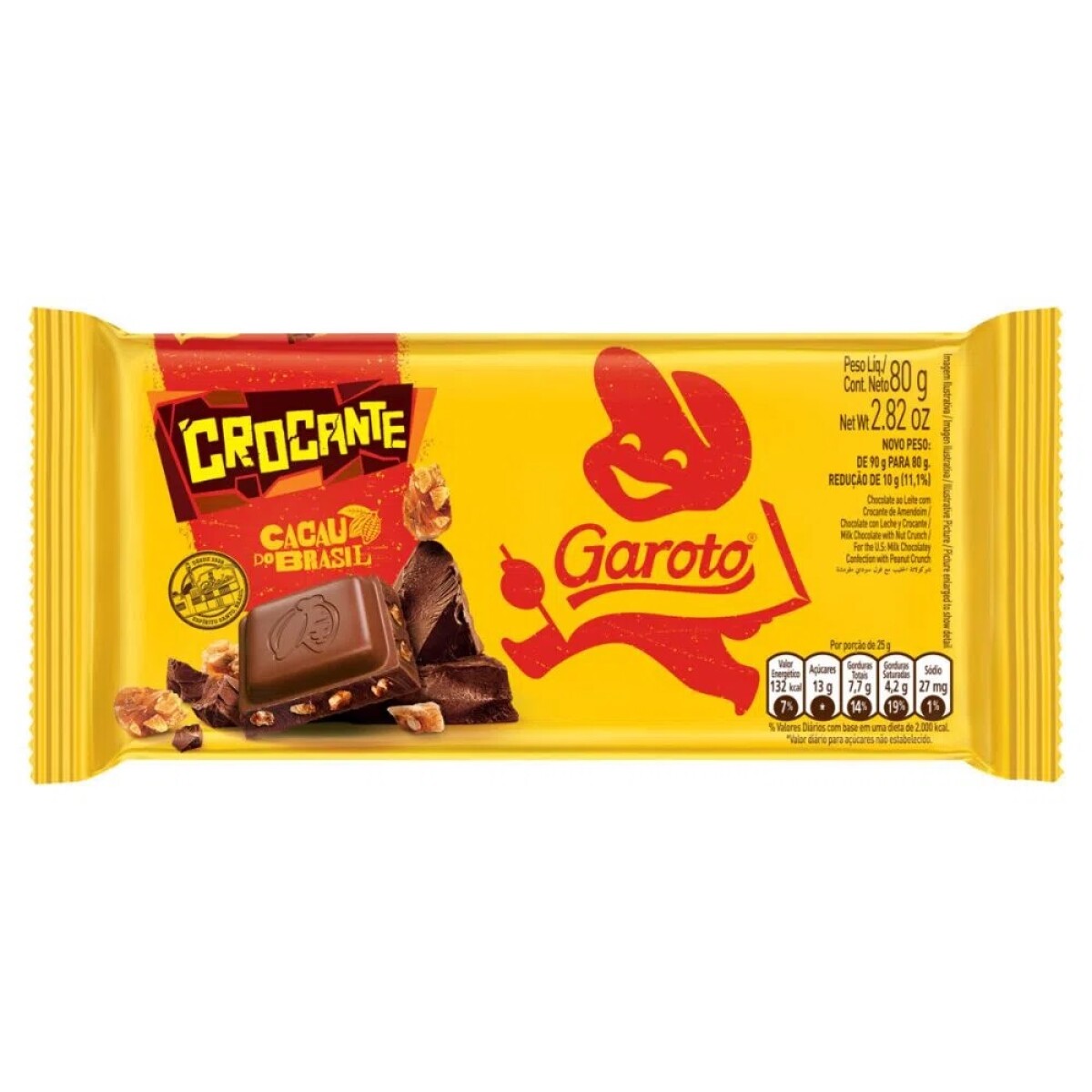 Chocolate Garoto Jumbo Crocante 80 Grs. 