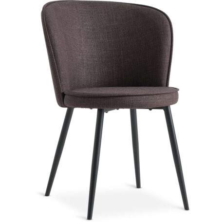 Silla De Comedor Risskov Tela Marron Osc/Negro