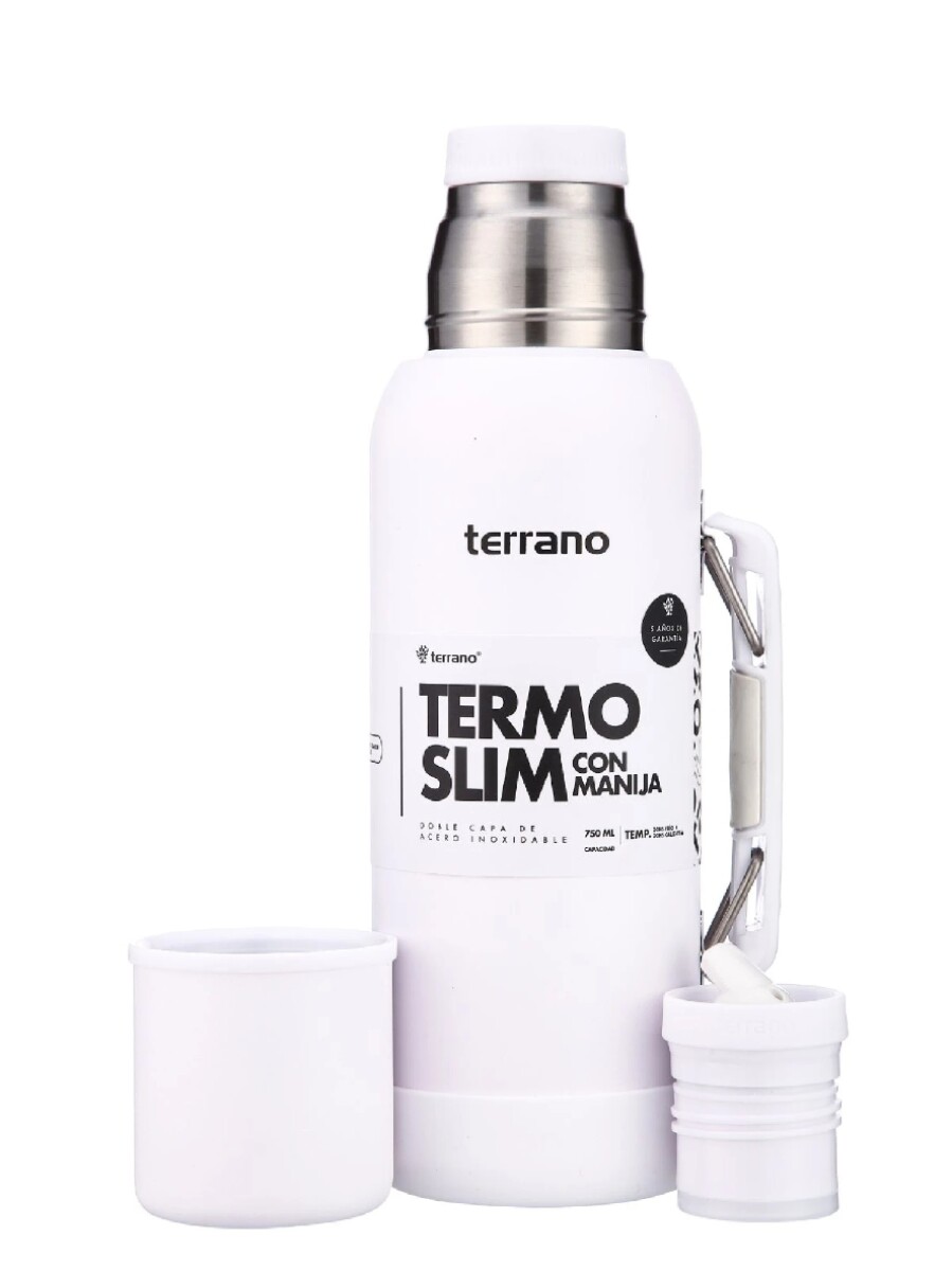 TERRANO TERMO NEW SLIM C/MANIJA+BOTA - Blanco 