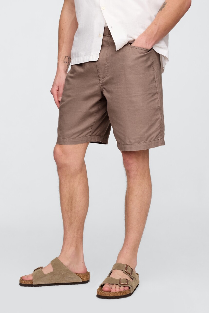 Short De Lino Con Elástico Hombre Mountain Trail 17-0807