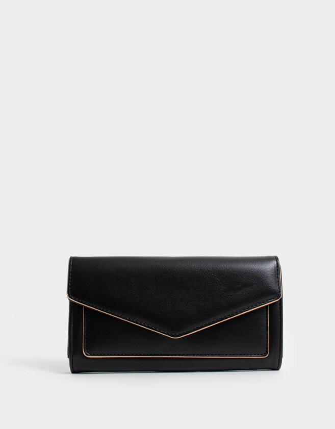 Ficheros Billetera Fichero Solapa - Negro