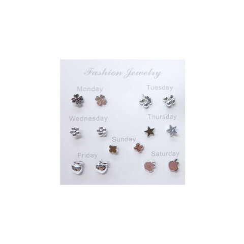 Caravanas hipoalergénicas x7 pares Caravanas Hipoalergénicas X7 Pares