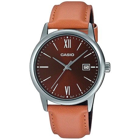 Reloj CASIO MTPV002L-5B3UDF en Cuero Marron Esfera 44mm 0