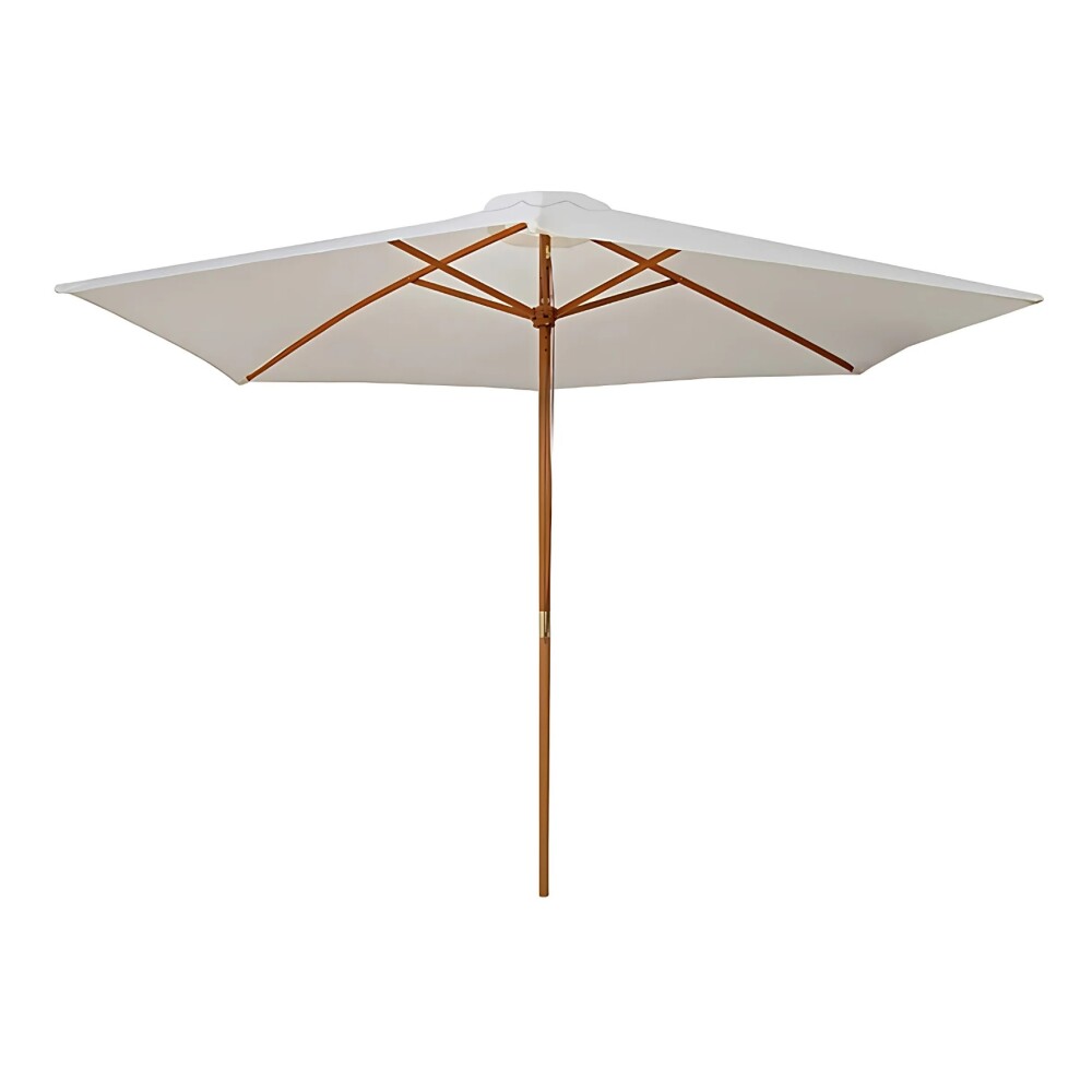 Sombrilla - Madera Natural Blanco