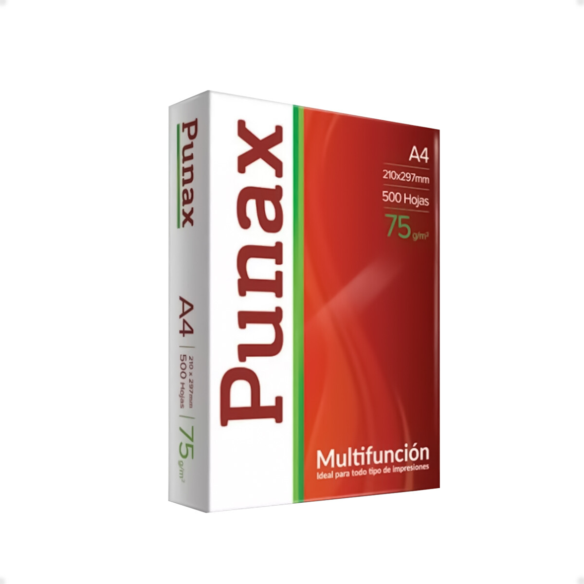 Resma Punax A4 multifunción de 500 hojas de 75g blanco - X1 