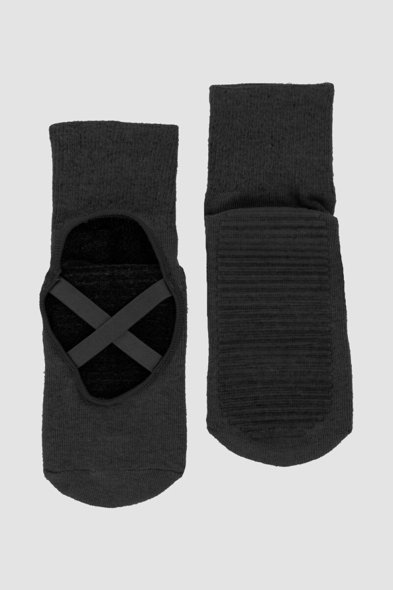 Media pilates con elastico Negro