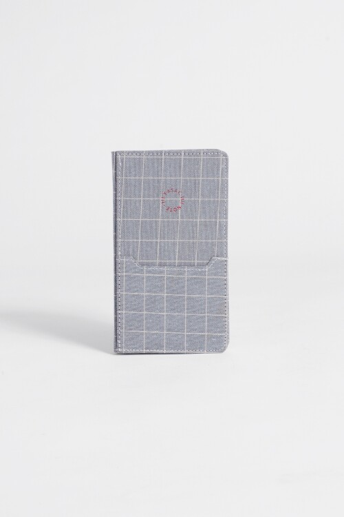 Cuaderno tapa dura de tela gris