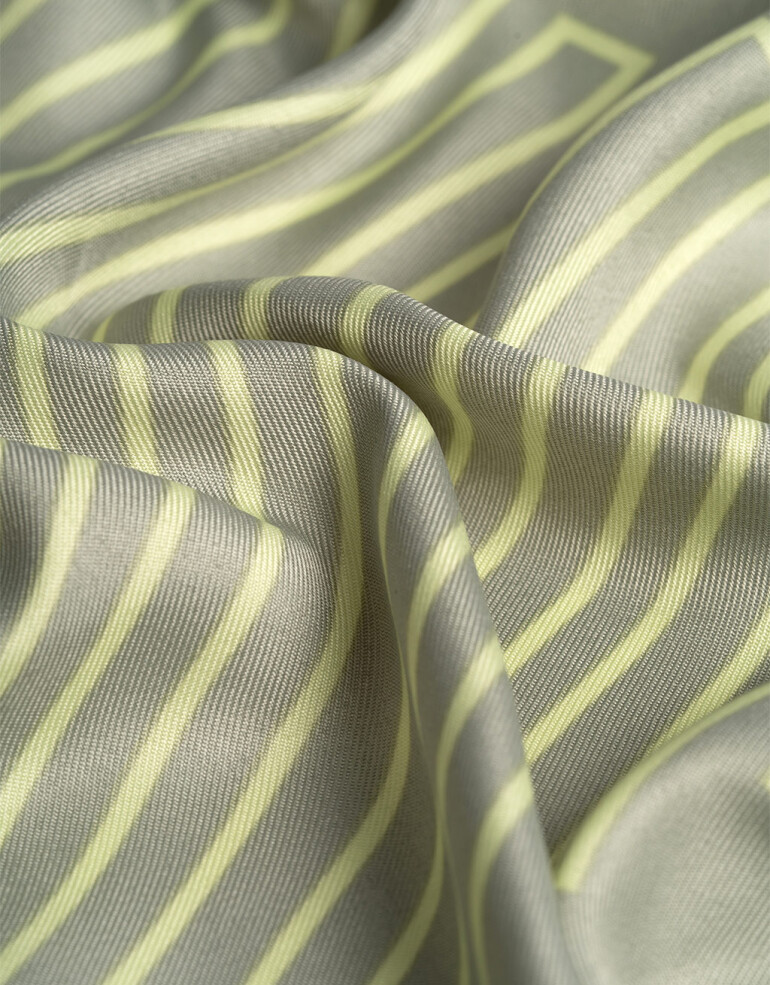 Pañuelos Raso Geométrico Pañuelo Estampado - Combinacion Bicolor