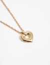 Cadena Corta con Dije Con Dijes Collar Corto Layer Corazón - Dorado