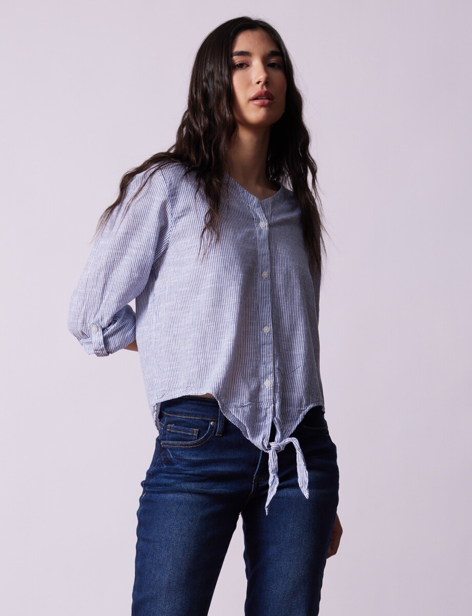 Blusa Algodon Nudo - Azul/multi 