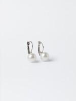 Pendientes Cortos Perla beige