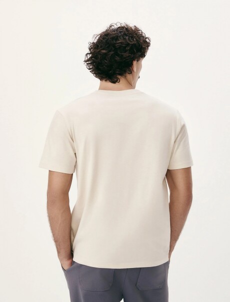 CAMISETA CON ESTAMPA MODELO REGULAR BEIGE