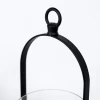 PORTA VELA METAL NEGRO/VIDRIO 10X10X27CM Unica
