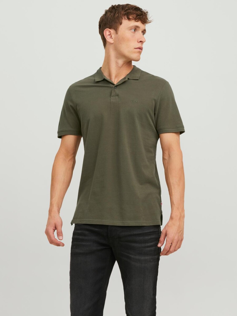 Polera Polo Basic - Olive Night 