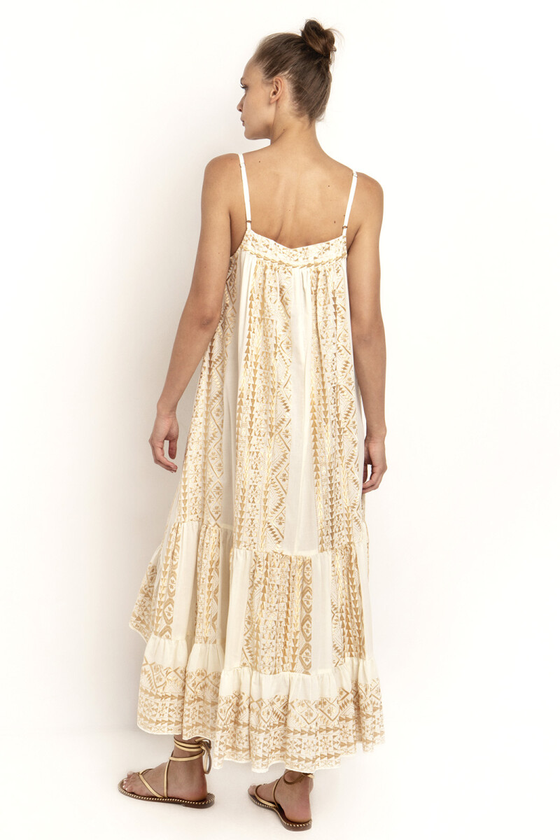 VESTIDO MIDI CLÁSICO Natural