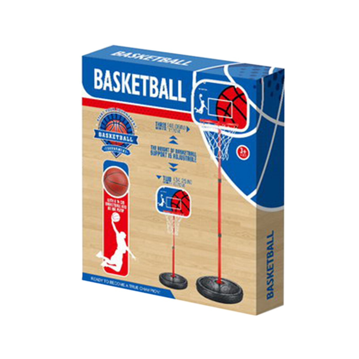 Tablero/aro Basket Con Pelota 25x34 Cm Inflador 