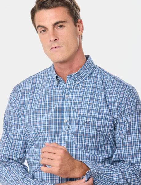 CAMISA A CUADROS Azul