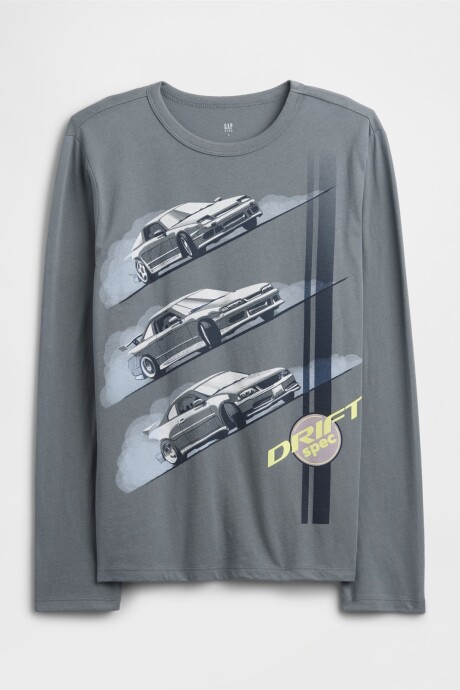Remera Gráfico Niño Grey Slate