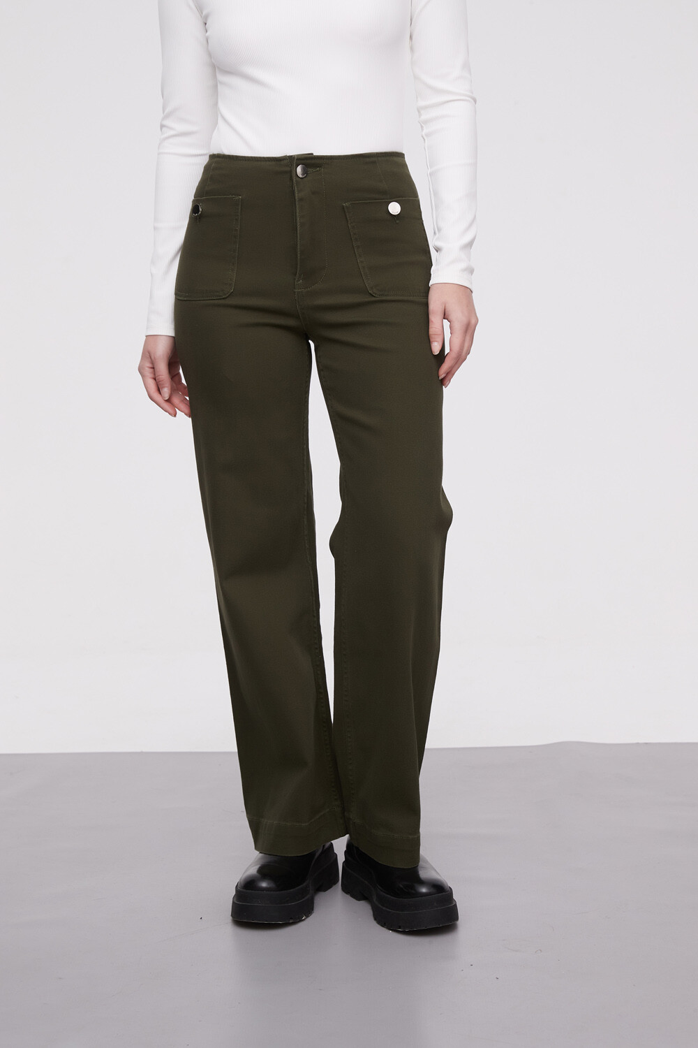 Pantalon Giuro Verde Oliva Oscuro