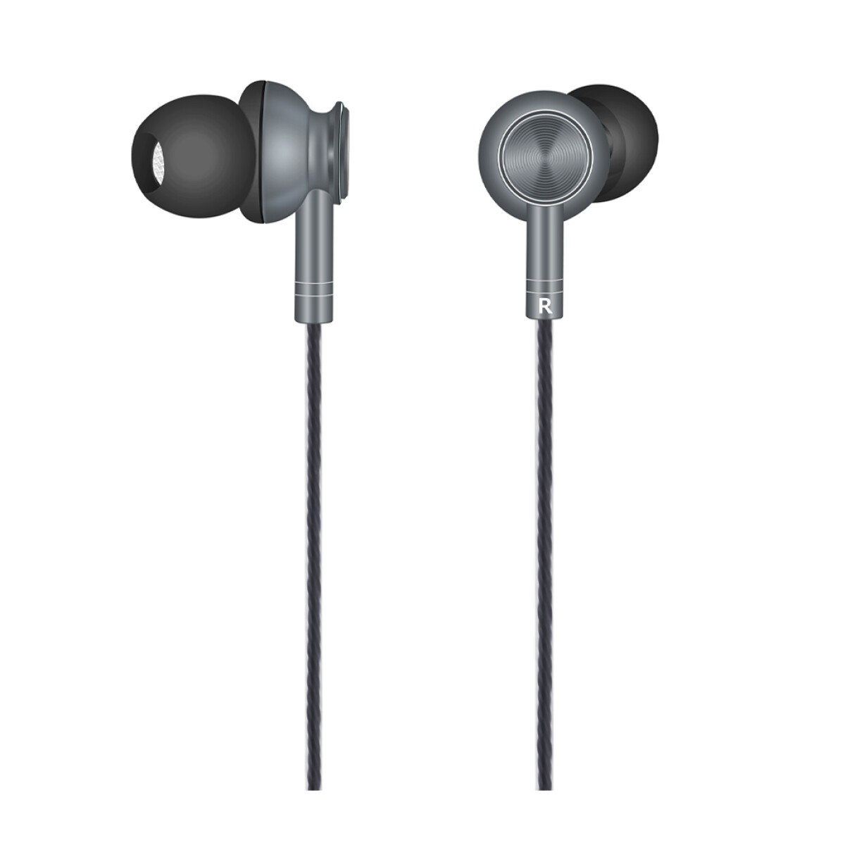 Auriculares Con Cable AIWA In Ear Micrófono Incorporado Conector 3.5mm para Música y Llamadas - Gris | AW-F1G 
