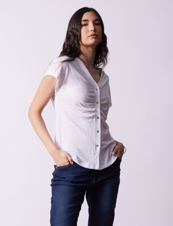 Remera Lino BLANCO
