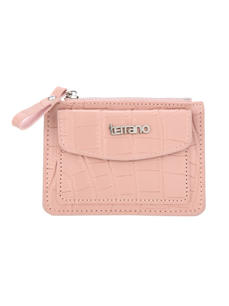 Tarjetero Croco Bruselas Rosado