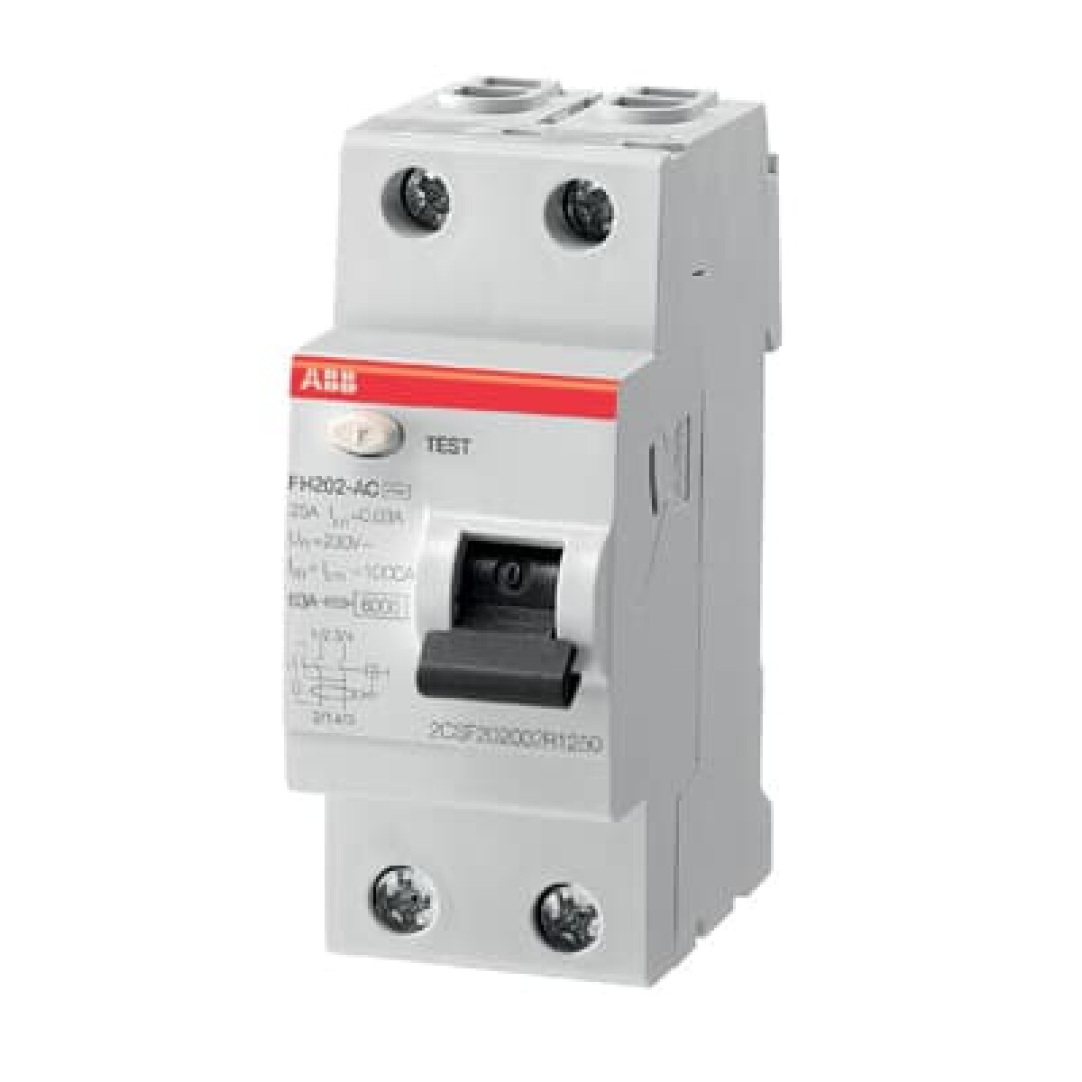 Interruptor diferencial FH200 - 2P - 100 mA - 63 A - Tipo CA 