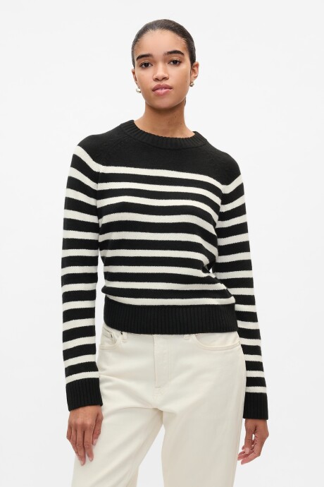 Buzo Cashsoft Cuello Redondo Mujer Sp Breton Str Black