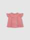Camiseta Con Tiras Rosa