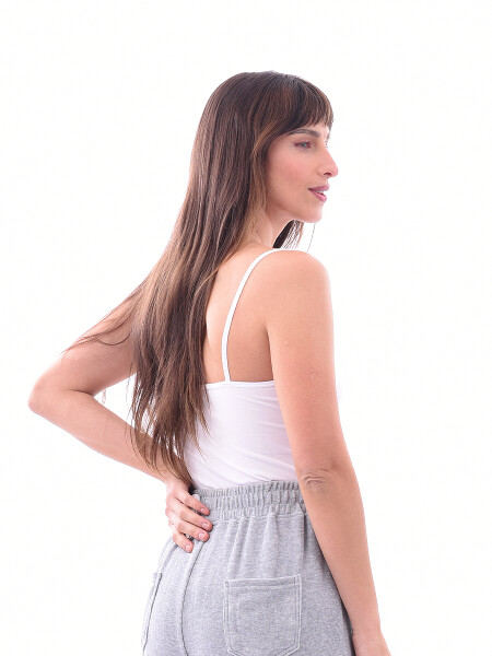 MUSCULOSA BÁSICA SEAMLESS BLANCO