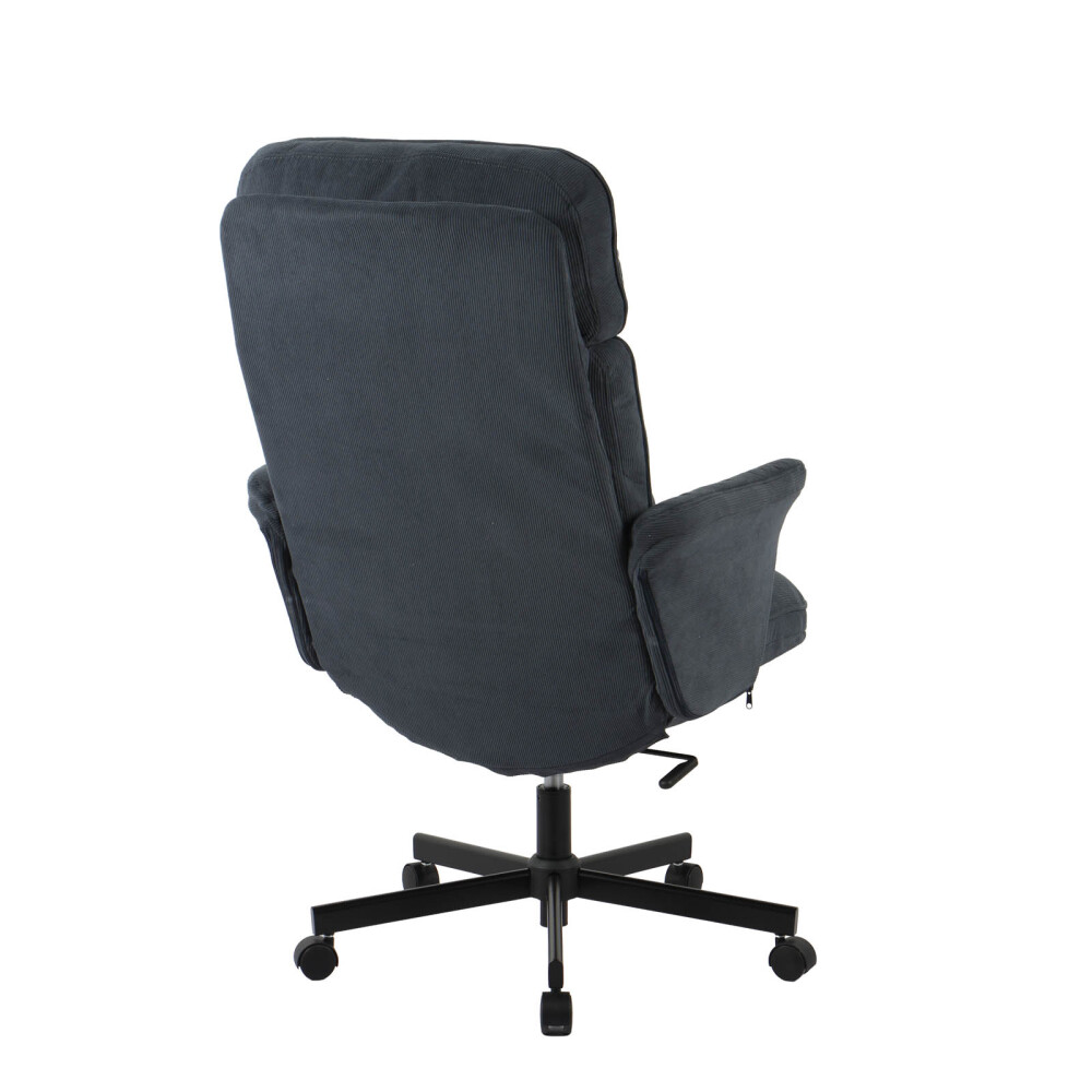 SILLA DE OFICINA GERENCIAL TELA-Y-METAL AZUL CICERÓN