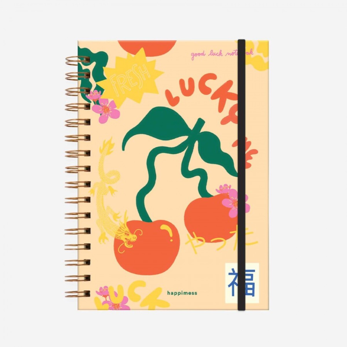 Cuaderno Liso A5 Tapa Dura Anillado Monoblock Lucky Me 