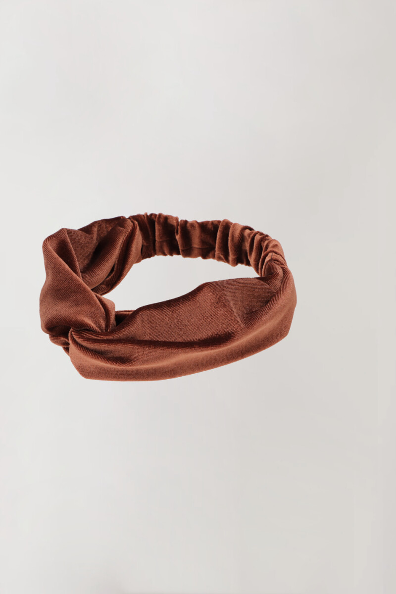 Vincha elastica velvet Marron