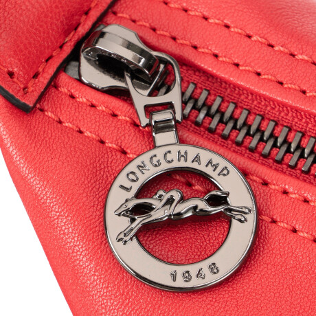 Longchamp -Cartera de cuero plegable, Le pliage cuir Rojo