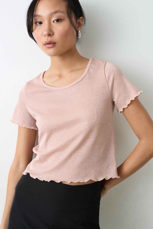 Top Camelia Beige Lurex