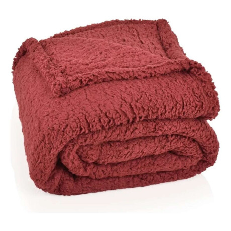 Manta Corderito 2 Plazas 180x200cm Bordó