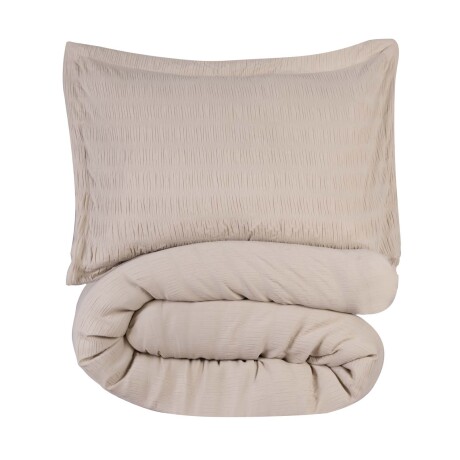 SET DE ACOLCHADO 1 PLAZA POLIESTER VERDE CRINKLE VERDE CLARO