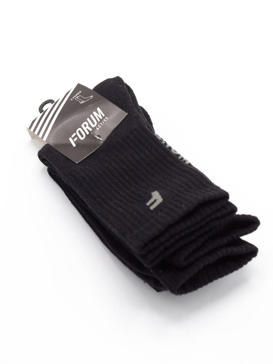 Media Deportiva Larga Pack x 2 Pares - Negro 