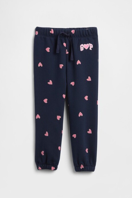Pantalón Deportivo Logo Gap Toddler Niña Navy Hearts