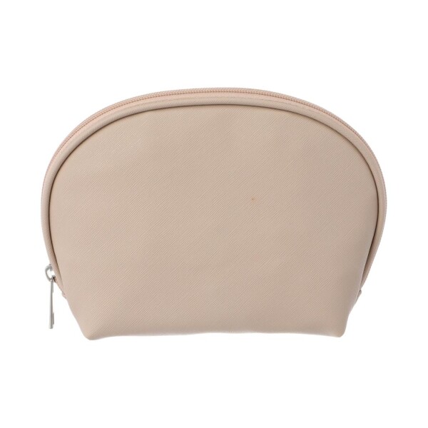 Necessaire semicircular beige