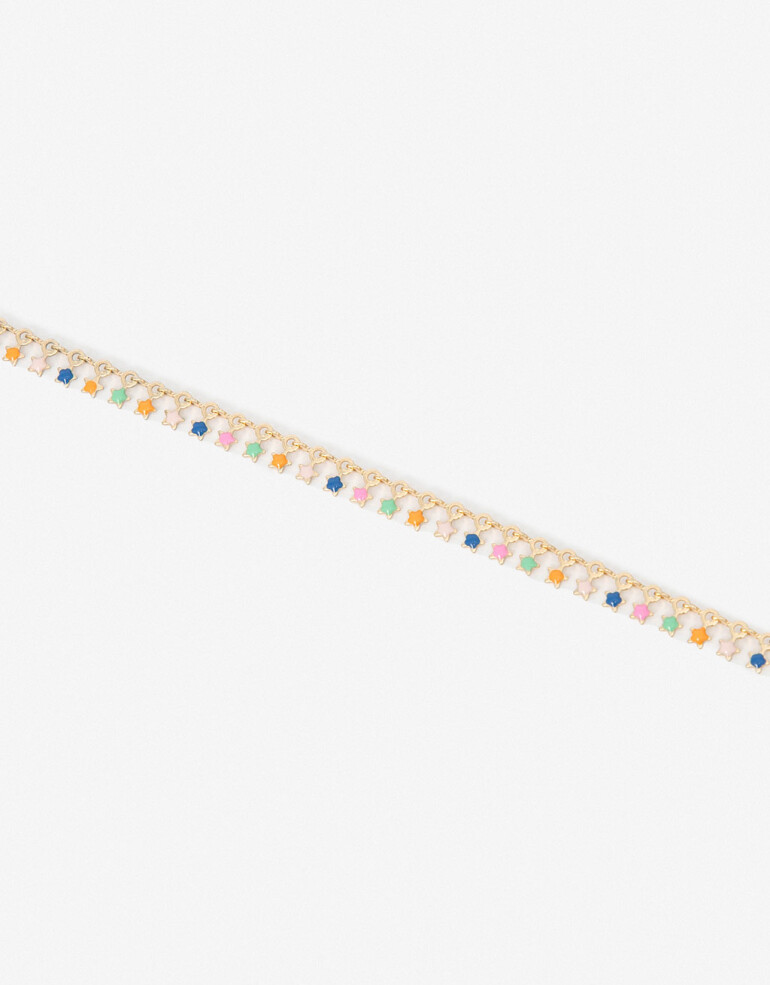 Chokers Color Choker Cadena Estrellas - Dorado