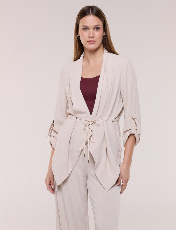 Chaqueta Cintura Ajustable BEIGE