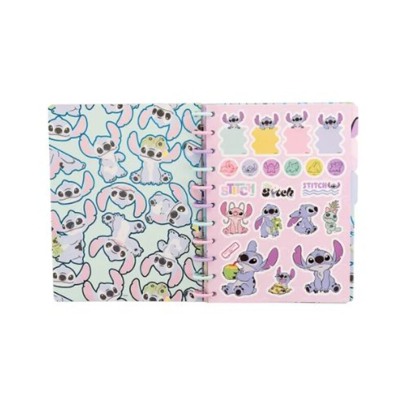 Cuaderno Mooving Loop Con Discos Stitch - Tamaño Carta Cuaderno Mooving Loop Con Discos Stitch - Tamaño Carta