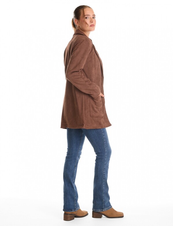 Blazer Faux Suede MARRON
